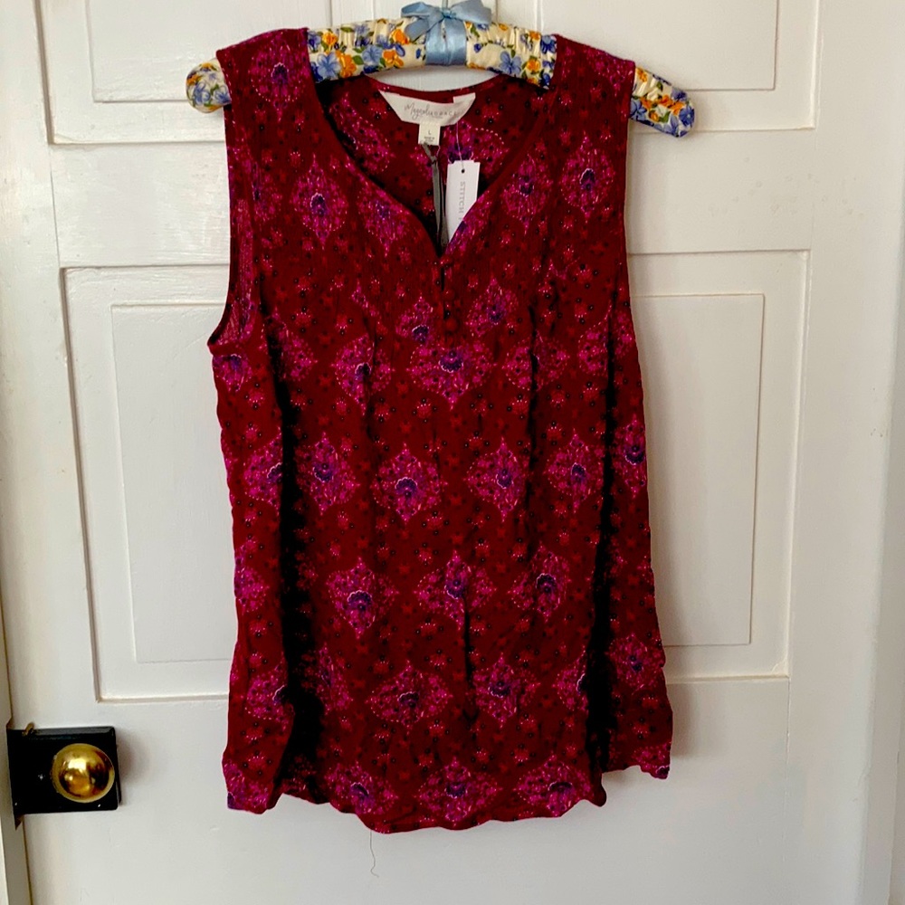Magnolia Grace pink sleeveless summer top